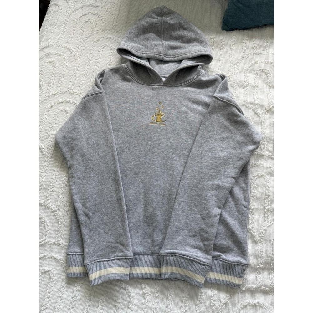 Champion Hoodie Women L 14/16 Gray Excellent USA Graphic Varsity Pullover